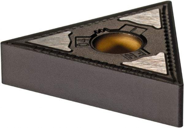 Kennametal - TNMG431 FN Grade KCP25 Carbide Turning Insert - TiCN/Al2O3 Finish, 60° Triangle, 1/2" Inscr Circle, 3/16" Thick, 1/64" Corner Radius - USA Tool & Supply