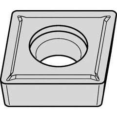 Kennametal - CCMT21.51 LF Grade KCP30 Carbide Turning Insert - TiN/TiCN/Al2O3 Finish, 80° Diamond, 1/4" Inscr Circle, 3/32" Thick, 1/64" Corner Radius - USA Tool & Supply