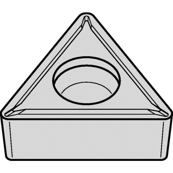 Kennametal - TCMT32.51 LF Grade KCK20B Carbide Turning Insert - TiOCN Finish, 60° Triangle, 3/8" Inscr Circle, 5/32" Thick, 1/64" Corner Radius - USA Tool & Supply