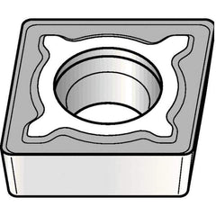 Kennametal - CCMT432 MF Grade KCP25B Carbide Turning Insert - TiCN/Al2O3/TiOCN Finish, 80° Diamond, 1/2" Inscr Circle, 3/16" Thick, 1/32" Corner Radius - USA Tool & Supply