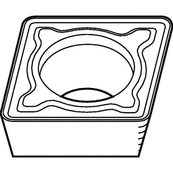 Kennametal - CPMT21.52 MF Grade KCM25B Carbide Turning Insert - 80° Diamond, 1/4" Inscr Circle, 3/32" Thick, 1/32" Corner Radius - USA Tool & Supply
