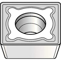 Kennametal - SPMT32.52 MF Grade KCP25B Carbide Turning Insert - TiOCN Finish, 90° Square, 3/8" Inscr Circle, 5/32" Thick, 1/32" Corner Radius - USA Tool & Supply