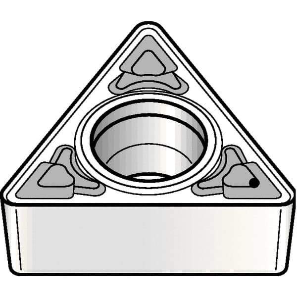 Kennametal - TCMT32.53 MF Grade KCK20B Carbide Turning Insert - TiOCN Finish, 60° Triangle, 3/8" Inscr Circle, 5/32" Thick, 3/64" Corner Radius - USA Tool & Supply