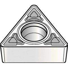 Kennametal - TPMT32.52 MF Grade KCM25B Carbide Turning Insert - TiOCN Finish, 60° Triangle, 3/8" Inscr Circle, 5/32" Thick, 1/32" Corner Radius - USA Tool & Supply