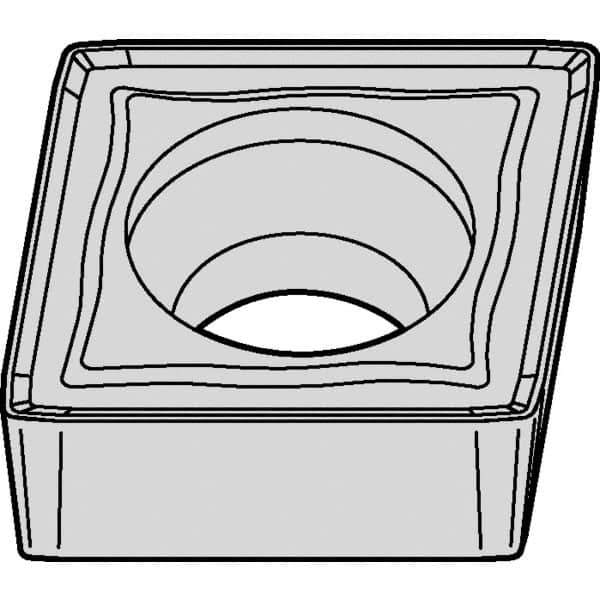 Kennametal - CCMT32.52 MW Grade KCK20B Carbide Turning Insert - TiOCN Finish, 80° Diamond, 3/8" Inscr Circle, 5/32" Thick, 1/32" Corner Radius - USA Tool & Supply