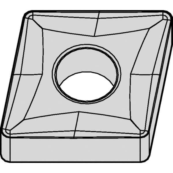 Kennametal - CNMG866 RM Grade KCP25 Carbide Turning Insert - TiCN/Al2O3 Finish, 80° Diamond, 1" Inscr Circle, 3/8" Thick, 3/32" Corner Radius - USA Tool & Supply
