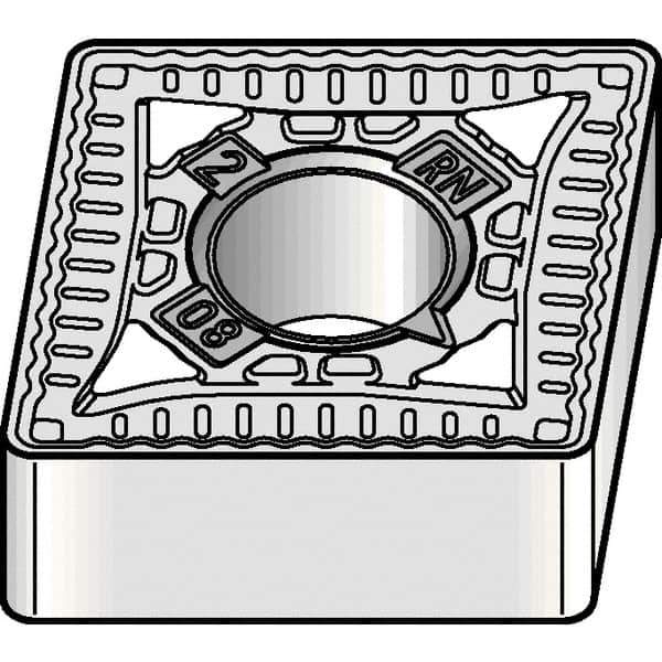 Kennametal - CNMG544 RN Grade KCP25B Carbide Turning Insert - TiCN/Al2O3/TiOCN Finish, 80° Diamond, 5/8" Inscr Circle, 1/4" Thick, 1/16" Corner Radius - USA Tool & Supply