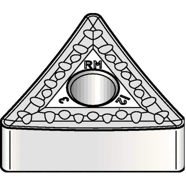Kennametal - TNMM543 RM Grade KCP25 Carbide Turning Insert - TiCN/Al2O3 Finish, 60° Triangle, 5/8" Inscr Circle, 1/4" Thick, 3/64" Corner Radius - USA Tool & Supply