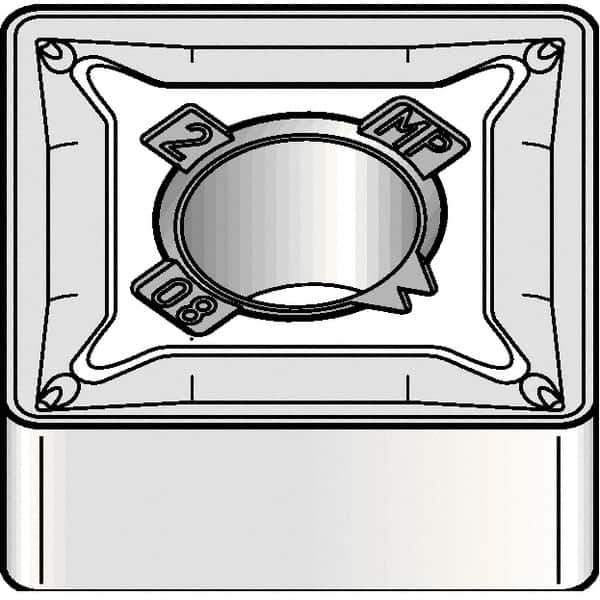 Kennametal - SNMG433 MP Grade KCM25B Carbide Turning Insert - TiOCN Finish, 90° Square, 1/2" Inscr Circle, 3/16" Thick, 3/64" Corner Radius - USA Tool & Supply