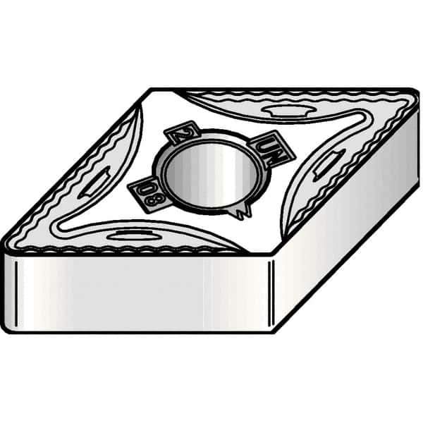 Kennametal - DNMG442 UN Grade KCK15 Carbide Turning Insert - TiCN/Al2O3 Finish, 55° Diamond, 1/2" Inscr Circle, 1/4" Thick, 1/32" Corner Radius - USA Tool & Supply