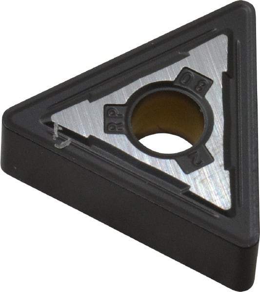 Kennametal - TNMG332 RP Grade KCM15 Carbide Turning Insert - TiCN/Al2O3 Finish, 60° Triangle, 3/8" Inscr Circle, 3/16" Thick, 1/32" Corner Radius - USA Tool & Supply
