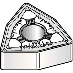 Kennametal - WNMG432 FP Grade KCM15B Carbide Turning Insert - 80° Trigon, 1/2" Inscr Circle, 3/16" Thick, 1/32" Corner Radius - USA Tool & Supply