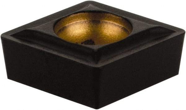 Kennametal - CCMT21.51 LF Grade KCM35 Carbide Turning Insert - TiN/TiCN/Al2O3 Finish, 80° Diamond, 1/4" Inscr Circle, 3/32" Thick, 1/64" Corner Radius - USA Tool & Supply