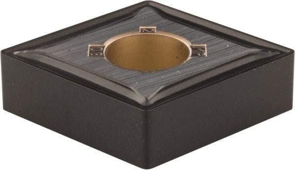 Kennametal - CNMG642 MP Grade KCM25 Carbide Turning Insert - TiN/TiCN/Al2O3 Finish, 80° Diamond, 3/4" Inscr Circle, 1/4" Thick, 1/32" Corner Radius - USA Tool & Supply