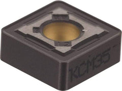 Kennametal - SNMG644 RP Grade KCP10 Carbide Turning Insert - TiCN/Al2O3 Finish, 90° Square, 3/4" Inscr Circle, 1/4" Thick, 1/16" Corner Radius - USA Tool & Supply