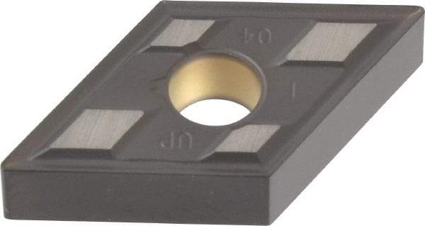 Kennametal - DNMG431 UP Grade KCM25 Carbide Turning Insert - TiN/TiCN/Al2O3 Finish, 55° Diamond, 1/2" Inscr Circle, 3/16" Thick, 1/64" Corner Radius - USA Tool & Supply