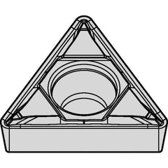 Kennametal - TCMT32.53 FP Grade KC5010 Carbide Turning Insert - TiAlN Finish, 60° Triangle, 3/8" Inscr Circle, 5/32" Thick, 3/64" Corner Radius - USA Tool & Supply