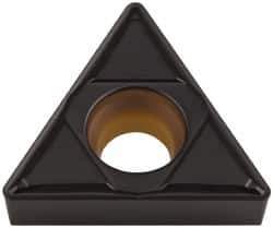 Kennametal - TCMT432 FP Grade KCP25 Carbide Turning Insert - TiCN/Al2O3 Finish, 60° Triangle, 1/2" Inscr Circle, 3/16" Thick, 1/32" Corner Radius - USA Tool & Supply