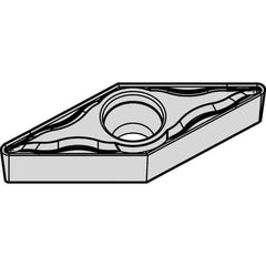 Kennametal - VBMT331 FP Grade KCP25 Carbide Turning Insert - TiCN/Al2O3 Finish, 35° Diamond, 3/8" Inscr Circle, 3/16" Thick, 1/64" Corner Radius - USA Tool & Supply