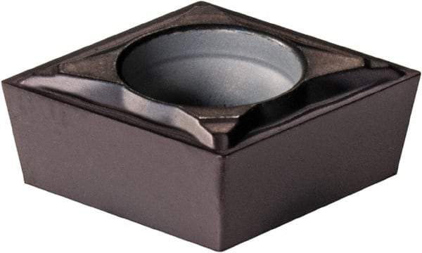 Kennametal - CCMT32.50.5 FP Grade KCU25 Carbide Turning Insert - TiAlN Finish, 80° Diamond, 3/8" Inscr Circle, 5/32" Thick, 0.0079" Corner Radius - USA Tool & Supply