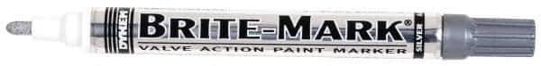 Dykem - Silver Oil-Based Paint Marker - Medium Tip, Oil Based - USA Tool & Supply