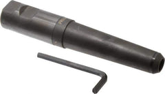 Made in USA - 1-1/4" Shank Diam Straight Shank with Weldon Flat 1/2" Hole End Mill Holder/Adapter - 4" Projection - Exact Industrial Supply