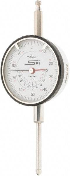 SPI - 0-100 Dial Reading, 0.001" Graduation Dial Drop Indicator - 2-1/4" Dial - USA Tool & Supply