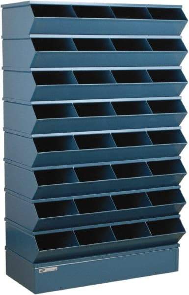 Stackbin - 8 Bin, Shelving Unit with Openings & Base - 37" Wide x 65-1/2" High - USA Tool & Supply