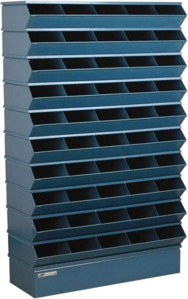 Stackbin - 10 Bin, Shelving Unit with Openings & Base - 37" Wide x 60" High - USA Tool & Supply