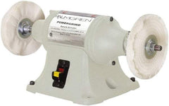 Palmgren - 6" Wheel Diam x 1" Wheel Width, 1/2 hp Buffer - 1/2" Arbor Hole Diam, 1 Phase, 3,450 Max RPM, 120/240 Volts - USA Tool & Supply