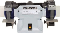 Palmgren - 8" Wheel Diam x 1" Wheel Width, 3/4 hp Grinder - 5/8" Arbor Hole Diam, 1 Phase, 3,450 Max RPM, 120/240 Volts - USA Tool & Supply