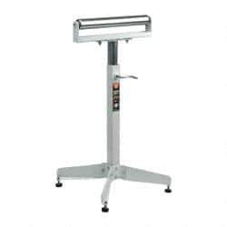 HTC - 16 Inch Long x 45-1/2 Inch High Heavy Duty Roller Support - 500 Lbs. Limit, with 1 and 1-3/8 Inch Wide Roller - USA Tool & Supply