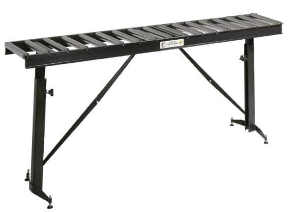 HTC - 66 Inch Long x 43-1/2 Inch High Portable Folding Conveyor - 500 Lbs. Limit, with 17 and 13 Inch Wide Rollers - USA Tool & Supply