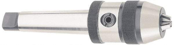 Accupro - 3MT, 1/8 to 5/8" Capacity, Integral Shank Drill Chuck - Keyed, Taper Shank, 57mm Sleeve Diam, 88mm Open Length - Exact Industrial Supply