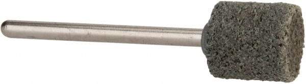 Rex Cut Product - 1/2" Head Diam x 1/2" Thickness, W185, Cylinder End, Aluminum Oxide Mounted Point - Brown, Medium Grade, 34,500 RPM - USA Tool & Supply