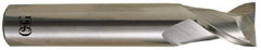 OSG - 1", 2 Flute, Single End, Solid Carbide, 0.12" Corner Radius End Mill - 4" OAL, 30° Helix, Right Hand Flute, 1-1/4" LOC, Right Hand Cut - USA Tool & Supply