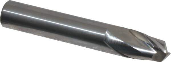 OSG - 1/2", 5/8" LOC, 1/2" Shank Diam, 3" OAL, 2 Flute, Solid Carbide Square End Mill - Single End, Uncoated, Spiral Flute, 30° Helix, Centercutting, Right Hand Cut, Right Hand Flute, Series 2021 - USA Tool & Supply