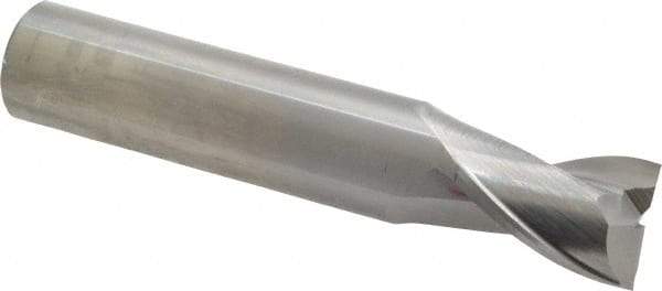 OSG - 3/4", 1" LOC, 3/4" Shank Diam, 4" OAL, 2 Flute, Solid Carbide Square End Mill - Single End, Uncoated, Spiral Flute, 30° Helix, Centercutting, Right Hand Cut, Right Hand Flute, Series 2021 - USA Tool & Supply