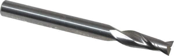 OSG - 3/16", 9/16" LOC, 3/16" Shank Diam, 2" OAL, 2 Flute, Solid Carbide Square End Mill - Single End, Uncoated, Spiral Flute, 30° Helix, Centercutting, Right Hand Cut, Right Hand Flute, Series 2022 - USA Tool & Supply