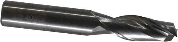 OSG - 3/8", 1" LOC, 3/8" Shank Diam, 2-1/2" OAL, 2 Flute, Solid Carbide Square End Mill - Single End, Uncoated, Spiral Flute, 30° Helix, Centercutting, Right Hand Cut, Right Hand Flute, Series 2022 - USA Tool & Supply