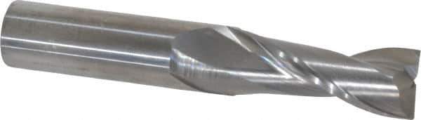 OSG - 1/2", 1-1/4" LOC, 1/2" Shank Diam, 3" OAL, 2 Flute, Solid Carbide Square End Mill - Single End, Uncoated, Spiral Flute, 30° Helix, Centercutting, Right Hand Cut, Right Hand Flute, Series 2022 - USA Tool & Supply