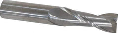 OSG - 1/2", 1-1/4" LOC, 1/2" Shank Diam, 3" OAL, 2 Flute, Solid Carbide Square End Mill - Single End, Uncoated, Spiral Flute, 30° Helix, Centercutting, Right Hand Cut, Right Hand Flute, Series 2022 - USA Tool & Supply