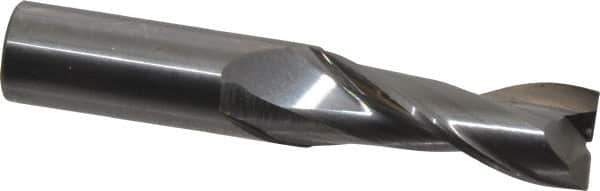 OSG - 5/8", 1-5/8" LOC, 5/8" Shank Diam, 3-1/2" OAL, 2 Flute, Solid Carbide Square End Mill - Single End, Uncoated, Spiral Flute, 30° Helix, Centercutting, Right Hand Cut, Right Hand Flute, Series 2022 - USA Tool & Supply