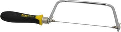 Stanley - 6-1/2" Steel Blade Coping Saw - ABS, TPR Handle, Ergonomic, 13-1/4" OAL, 4-3/4" Throat Depth - USA Tool & Supply