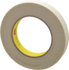 3M - 60 Yd Long x 3/4" Wide, Series 361, White Silicone Glass Cloth Tape - 7.5 mil Thick, 182 Lb/In Tensile Strength - USA Tool & Supply