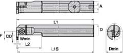 Allied Machine and Engineering - 4-7/8" Diam x 11/16" Thick, Seat Code H, 130° Included Angle Spade Drill Insert - Uncoated Powdered Metal, Powdered Metal, Series H - USA Tool & Supply