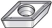 Kennametal - DPMT32.52 LF Grade KCM25 Carbide Turning Insert - TiN/TiCN/Al2O3 Finish, 55° Diamond, 3/8" Inscr Circle, 5/32" Thick, 1/32" Corner Radius - USA Tool & Supply