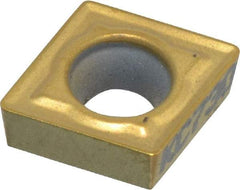 Kennametal - CCMT21.51 MF Grade KC730 Carbide Turning Insert - TiN Finish, 80° Diamond, 1/4" Inscr Circle, 3/32" Thick, 1/64" Corner Radius - USA Tool & Supply