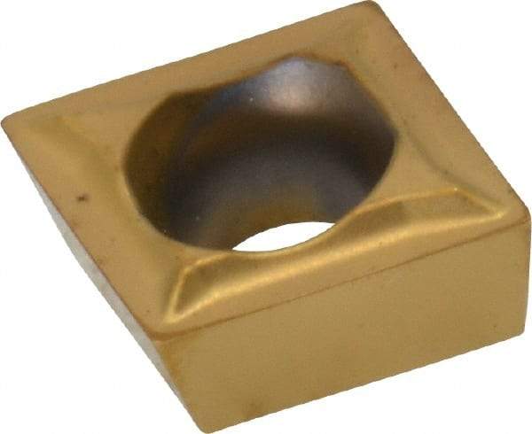 Kennametal - CPMT1.81.50.5 LF Grade KC730 Carbide Turning Insert - TiN Finish, 80° Diamond, 7/32" Inscr Circle, 3/32" Thick, 0.0079" Corner Radius - USA Tool & Supply