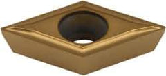 Kennametal - DPGT32.50.5 LF Grade KC730 Carbide Turning Insert - TiN Finish, 55° Diamond, 3/8" Inscr Circle, 5/32" Thick, 0.0079" Corner Radius - USA Tool & Supply